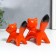 Souvenir Ceramics "Lisyat" set 2 pcs 14x16.5x7.5 cm