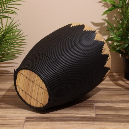 A set of wicker pots, 3 pcs, height 40x40x48.5 cm-4
