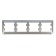 Frame "Glossa" Sche GSL000304, four -seater, horizontal, aluminum color