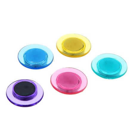 A set of magnets for board, 10 pcs., D-3 cm, transparent, on a blister-1