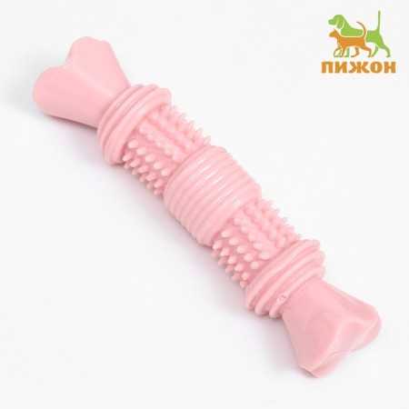 Dog toy "Spy Bone", TPR, Massage, 14 x 3.5 x 5, pink