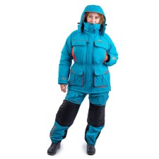Women's costume for fishing Grayling Kamchatka, size 48-50, height 170-176 cm, turquoise color, orange