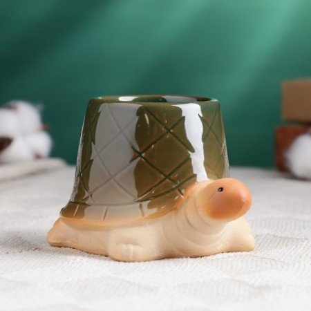 Pot "Turtle" Green, 12x8x7cm