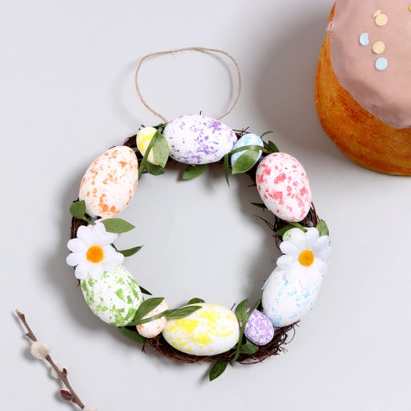 Easter decor "Wreath with daisies" 20 × 20 × 4 cm