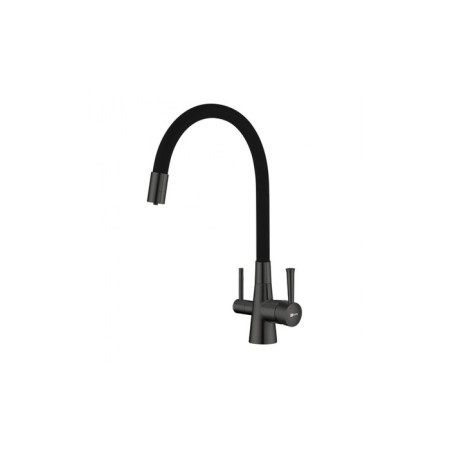LEMARK COMFORT LM3075GM kitchen mixer, single -legged, output for drinking, black