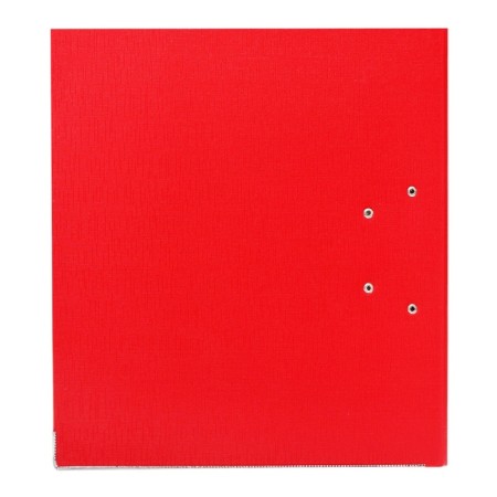 A4, 75 mm registrar, calligrata, PVC, embossing "Len", metal edging, pocket for a spine, collected, red, mix-6