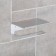 Holder for toilet paper with a shelf 6.5 × 16 × 11.5 cm, aluminum