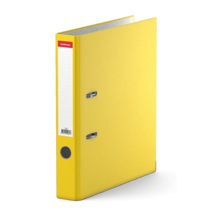 A4, 50 mm, Erichkrause Standard, boumvinyl folder, with label on the spine, lower metal kant, yellow-3
