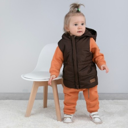 Beginning children's insulated kinderlitto "Country", height 86-92 cm, color chocolate-6