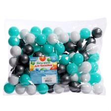 A set of balls for the pool, 100 pcs, diameter - 5 cm, colors: white, silver, tifani
