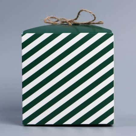 Gift folding box, packaging, “February 23”, 12 x 12 x 12 cm-5