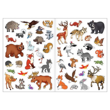 Stickers reusable set "Study animals", 4 pcs.-5