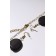 Set 2 objects: earrings, beads “Tenderness of forms”, 2 tiers, black color, 50 cm