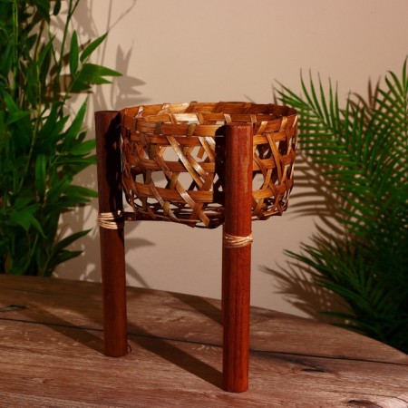 A pot under a pot 24x26x30 cm, bamboo-3