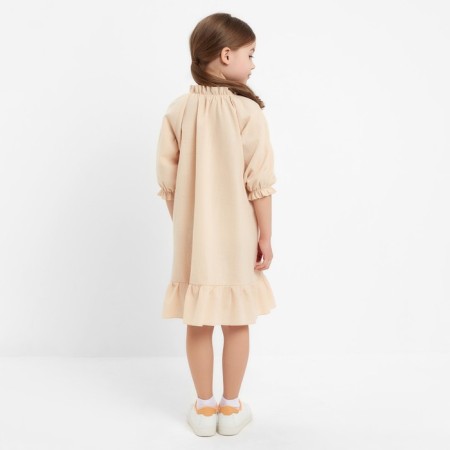 Dress for girls minku color light-beige, height 128 cm-2
