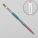 Brush for extensing and design of nails, bilateral, petal/point, 18 cm, rainbow color
