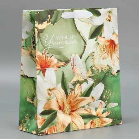 Package Gift Laminated Horizontal, Packaging, “Best Teacher”, M 30 x 26 x 9 cm-2