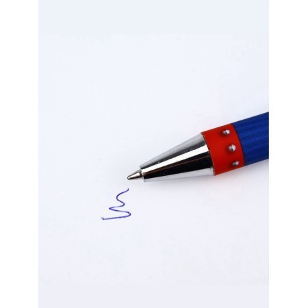 Pen Plastic "From February 23 Stars", Ball, Blue Paste-2
