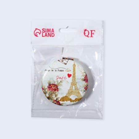 Folding mirror “Paris”, D = 7.5 cm, with an increase, artificial leather, golden color-6