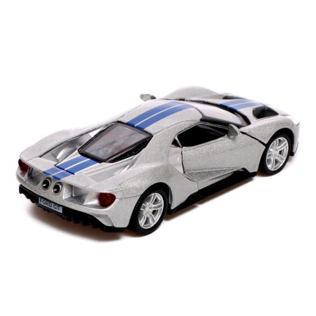 Metal Metallic Ford GT, 1:32, inertia, doors open, color gray.-3