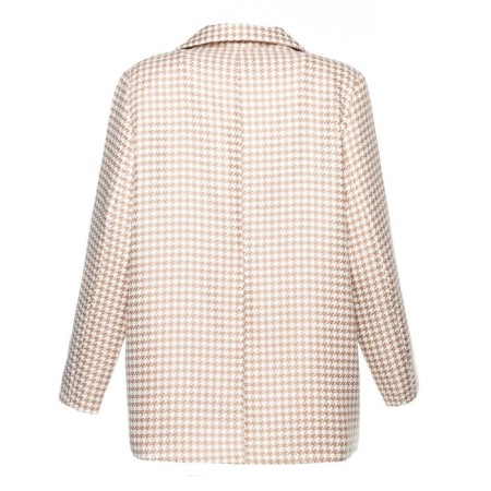 Female jacket, light beige color, goose foot, size 54-9