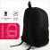School backpack, 2 lightning departments, 3 pockets, black/pink color