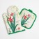 Kitchen set of the share "Lovely Life": a take -off 17x17 cm, mittens 26x16 cm, 100% p/e