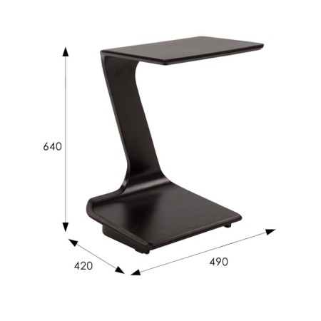 Table Complex Nero, 490x420x640, Wenge Structure-1