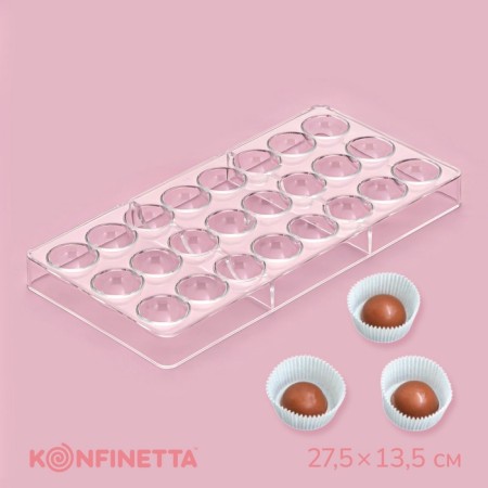 Konfinetta Chocolate Form "Smesfera", 27.5 × 13.5 cm, 24 cells (3 × 3 cm)