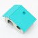 Rodent House Collective "Nora" 9 x 13 x 10, white with a turquoise roof