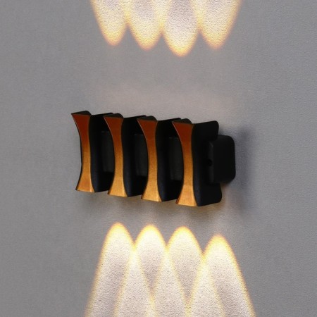 Facade lamp "Elegant", FSD-041, 8 W, 3000K, 4 rays, IP65, 220 V, plastic, black-1