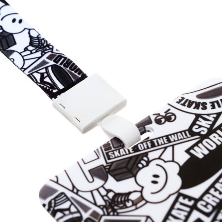 Badge horizontal, external 100 x 80mm, internal 52 x 82mm, tape 42 cm, graffiti-3