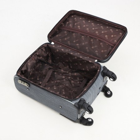 Small suitcase 20 "on lightning, code castle, with extension, color gray color-8