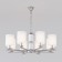 Ceiling Lamp Eurosvet Caprera 60146/8, E14, 8x40W, 820x820 mm, Nickel color