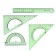Set of drawing medium calligrata (ruler 20 cm, 2 triangles, transporter), transparent, mix, package