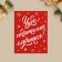 Minnaya postcard “Miracle will happen!”, Snowflakes on red, 6 x 8 cm, New Year