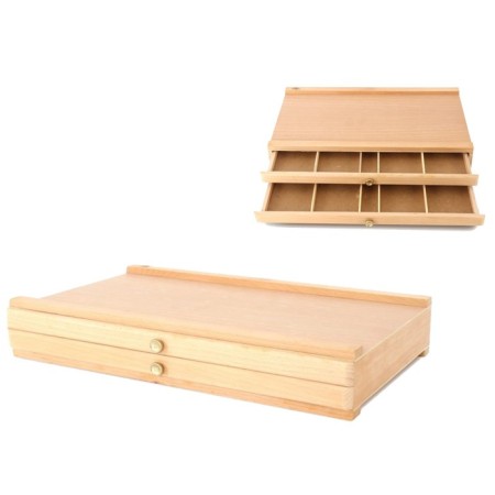 Organizer for pastel Gamma "Studio", 2 levels, 27 x 7.3 x 41 cm, beech