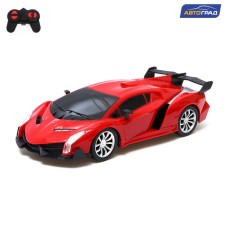 The machine is on the radio control, works from batteries, the color of the red