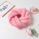 Pillow-Susel "Ethel", D = 33cm, pink color, velor