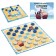Set for playing 2 in 1 checkers + Mill "Sea", 32 x 32 cm, white and blue checkers