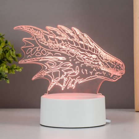 Lamp "Dragon" LED white 15x9.5x11 cm-8