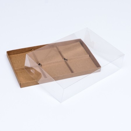 Box for mousse cakes 6 pieces, 26x17x6 craft-3