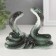 Souvenir Ceramics "Two Cobra with Heart" Green with gold 4.2x1.2x9.4 cm