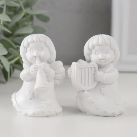 Polystone souvenir "Baby-Angelochka with a musical instrument" MIX 4x5x6.4 cm-1