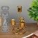 Summary Metal for 4 candles "spiral" gold 16x9x9 cm