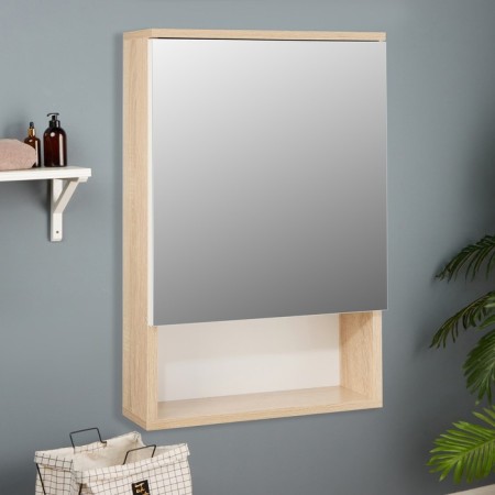 Bathroom mirror "Vienna 50" White/Sonoma, 50 x 70 x 13.6 cm