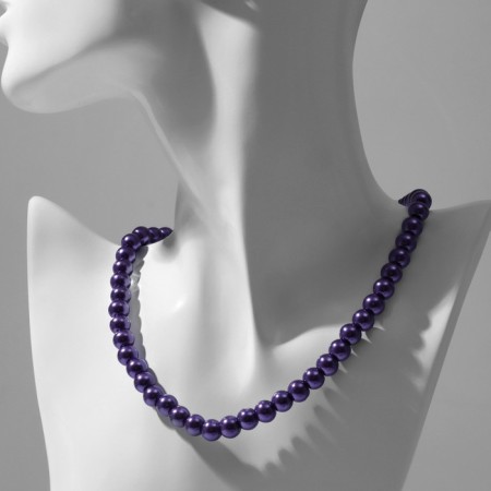 Beads "Classic" mood, ball No. 8, color bright purple, l = 40 cm