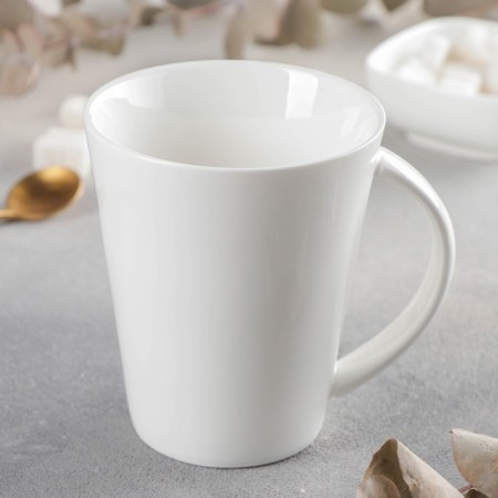 Porcelain mug Wilmax, 380 ml, white color