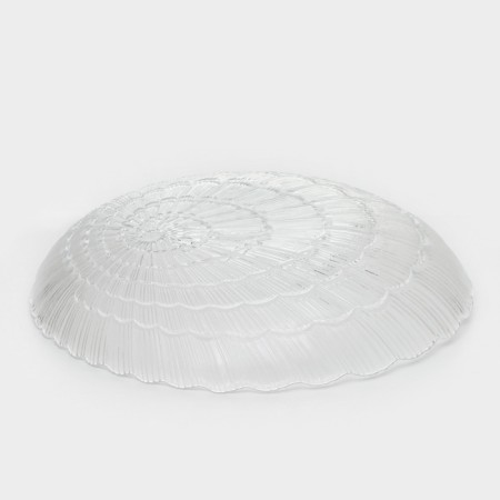 Deep glass plate Atlantis, d = 21 cm, the color is transparent-3