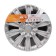 Wheel caps 16 "Tornado", silver, carbon, set 2 pcs, AWCC-16-29
